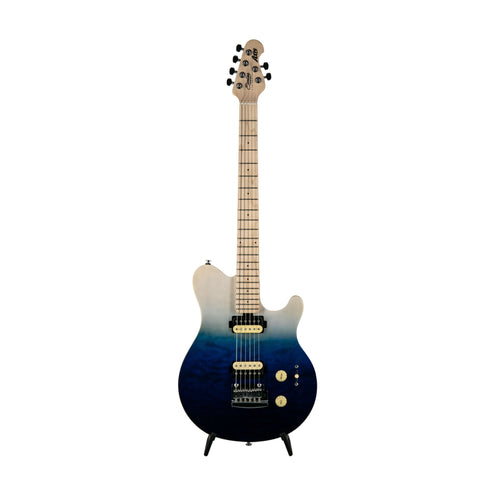 Sterling by Music Man AX3QM Axis Quilted Maple Electric Guitar, Spectrum Blue, B19XXXX