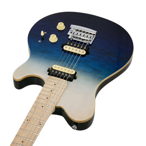 Sterling by Music Man AX3QM Axis Quilted Maple Electric Guitar, Spectrum Blue, B19XXXX