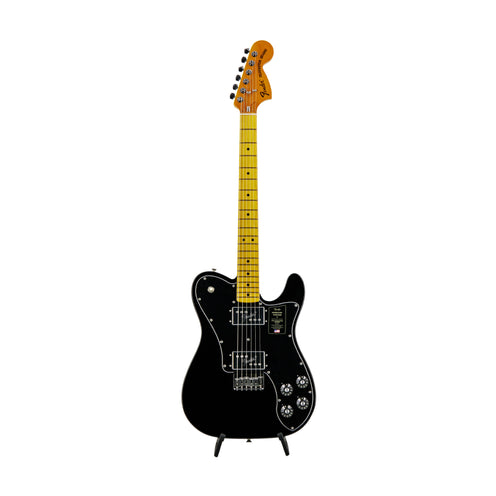 Fender American Vintage II 75 Telecaster Deluxe Electric Guitar, Maple FB, Black, V1XXXX