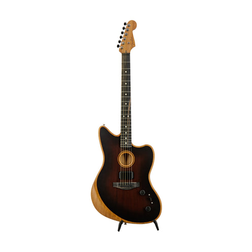 Fender American Acoustasonic Jazzmaster All Mahogany Ac-Elec Gtr w/Bag, EB FB, BB Burst, US232XXXX