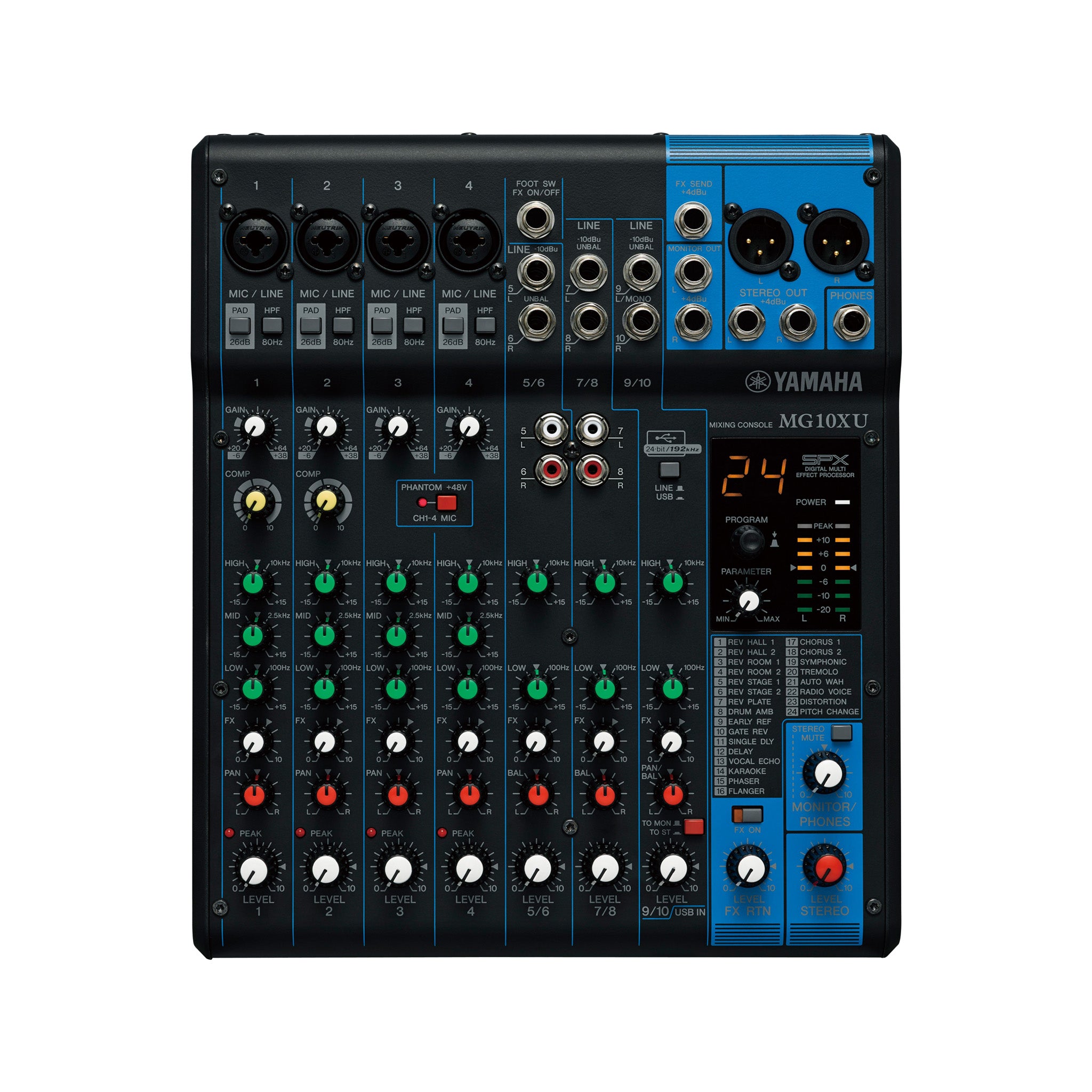Yamaha MG10XU 10-Channel Analog Mixer with USB and FX – Swee Lee