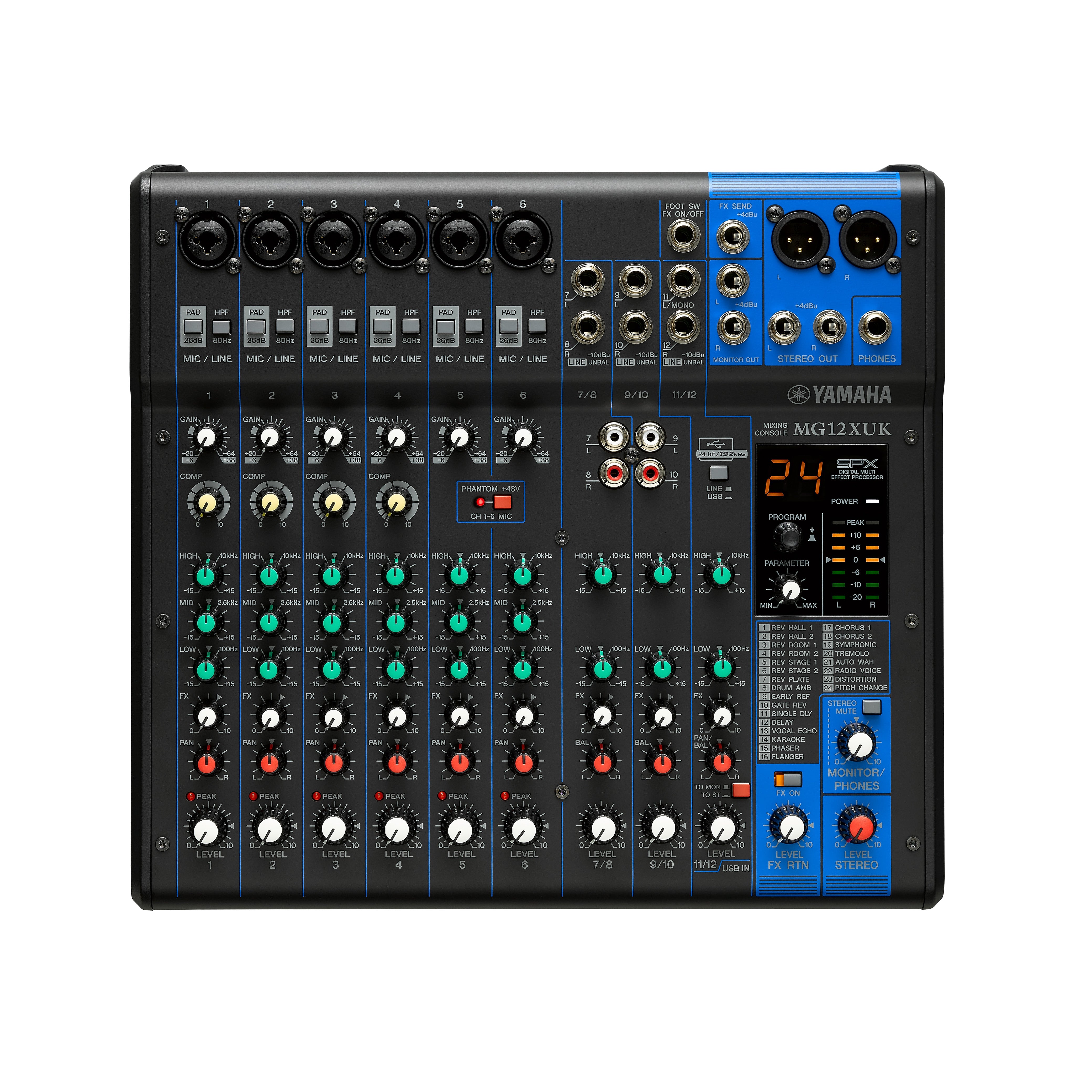 ミキサー　YAMAHA MG12XUK Yamaha MG12XUK 12-channel Analog Mixer With USB and FX – Swee Lee