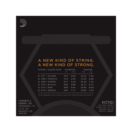 D'Addario NYXL1046 Nickel Wound Electric Guitar Strings, 10-46