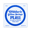 D'Addario PL011 Plain Steel Singles, .011