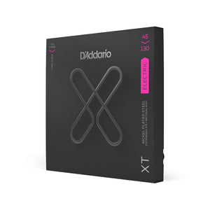 D'Addario XTB45130 XT Nickel Plated Steel 5-String Long Scale Bass Guitar Strings, 45-130