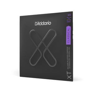D'Addario XTC44 XT Classical Silver Plated Classical Guitar Strings, Extra Hard Tension