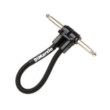 DiMarzio EP17J06RRBK Overbraid Jumper Cable, 6Inch, Black, Right Angled