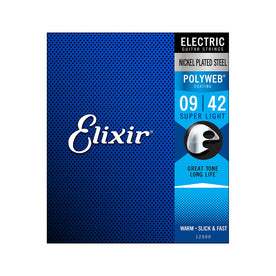 Elixir 12000 Polyweb Electric Guitar Strings, Super Light, 9-42