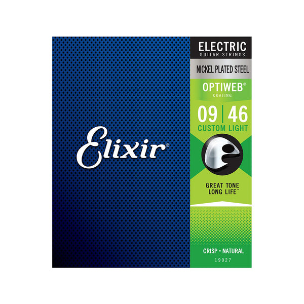 思案　LRW　foil Elixir 19027 Optiweb Electric Guitar Strings, Custom Light