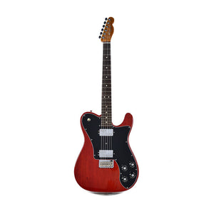 Fender Ltd Ed American Professional Mahogany Telecaster Deluxe Shawbucker, Crimson Red Transparent