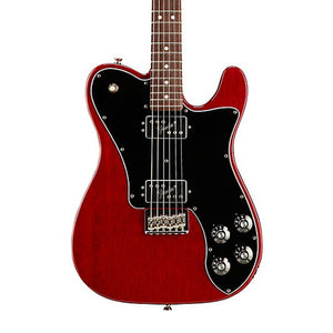 Fender Ltd Ed American Professional Mahogany Telecaster Deluxe Shawbucker, Crimson Red Transparent