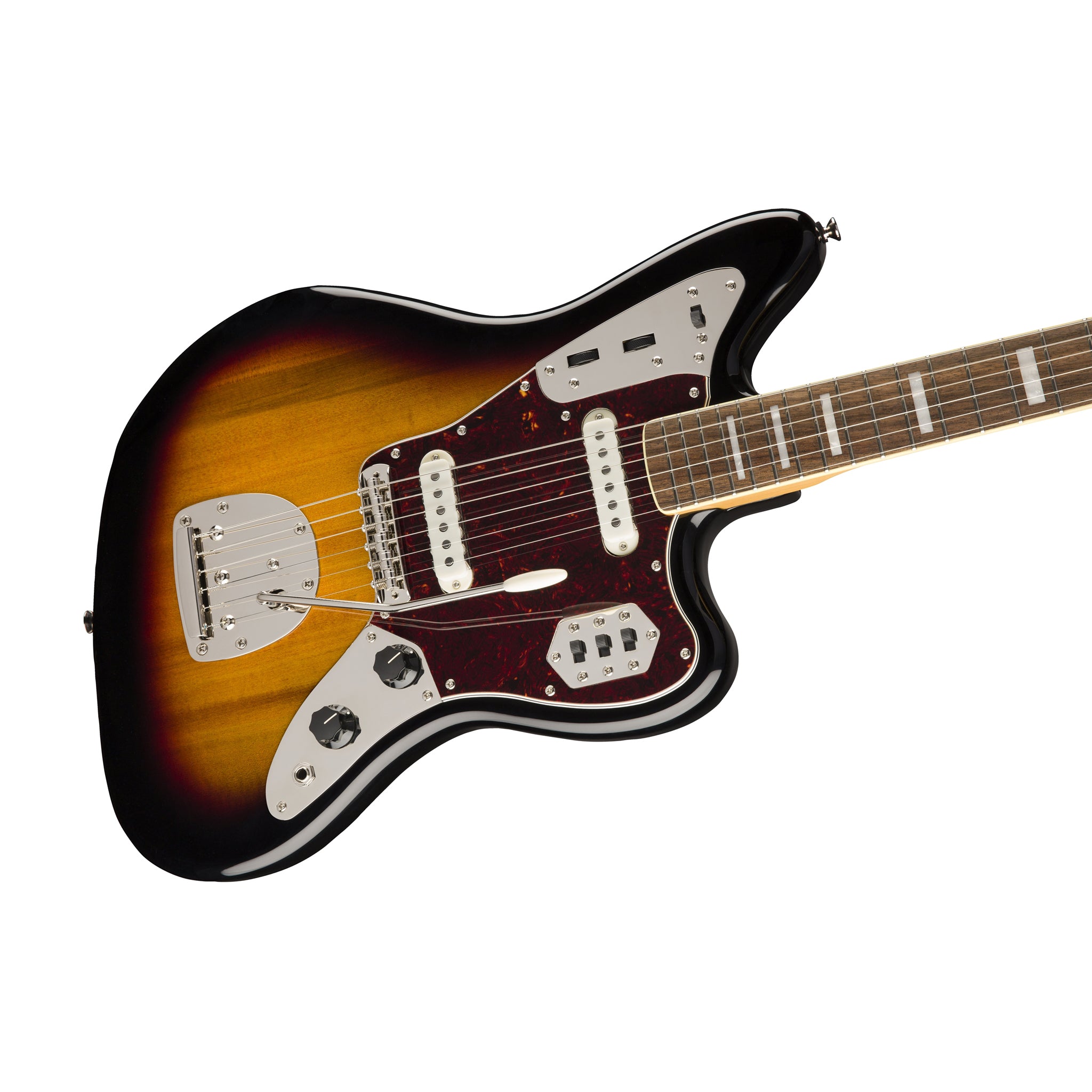 Squier Classic Vibe 70s Jaguar Electric Guitar, Laurel FB, 3-Tone