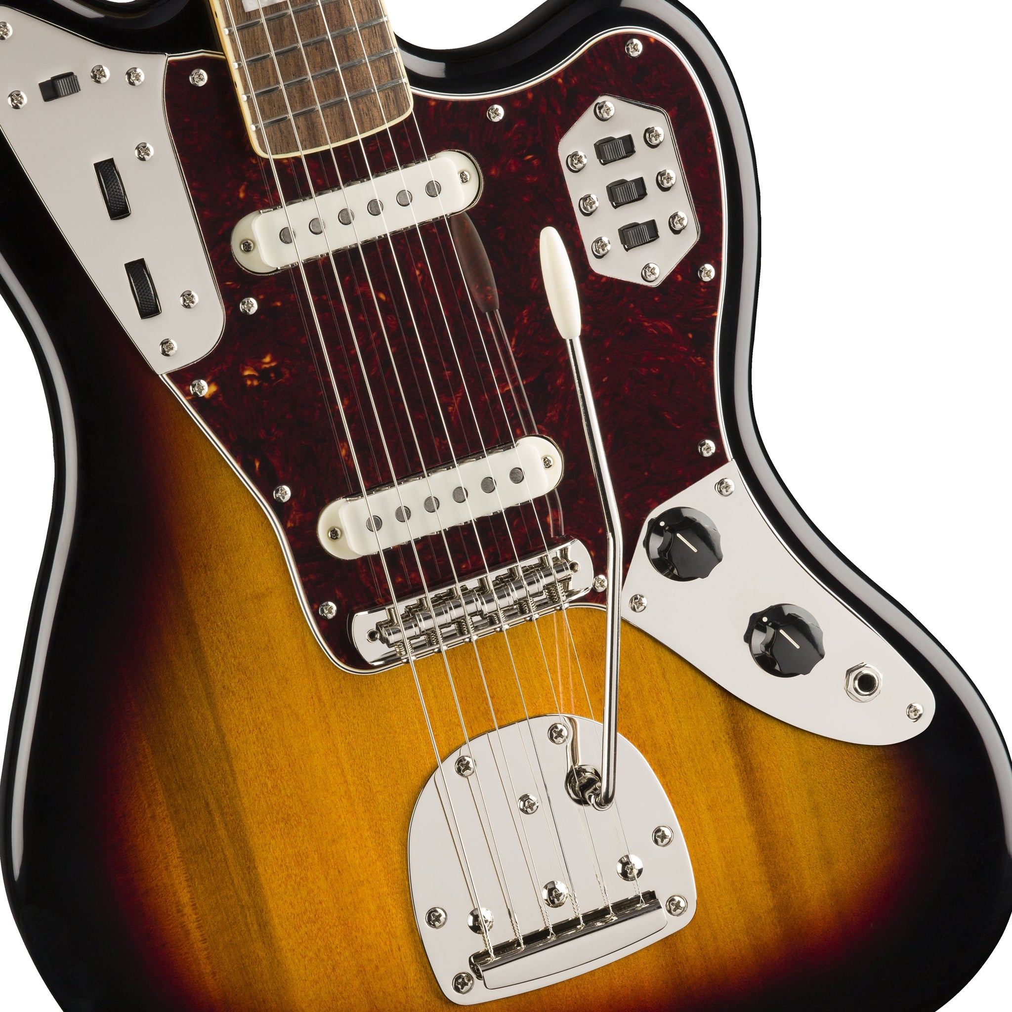 Squier Classic Vibe 70s Jaguar Electric Guitar, Laurel FB, 3-Tone