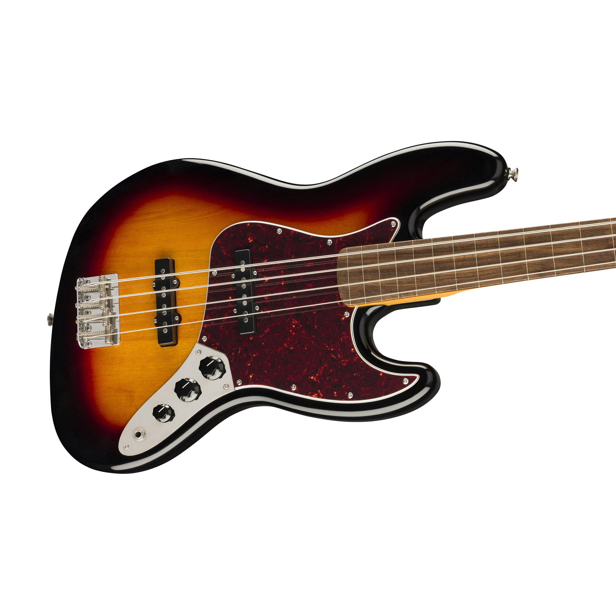 Squier Classic Vibe 60s Jazz Bass Fretless Guitar, Laurel FB, 3
