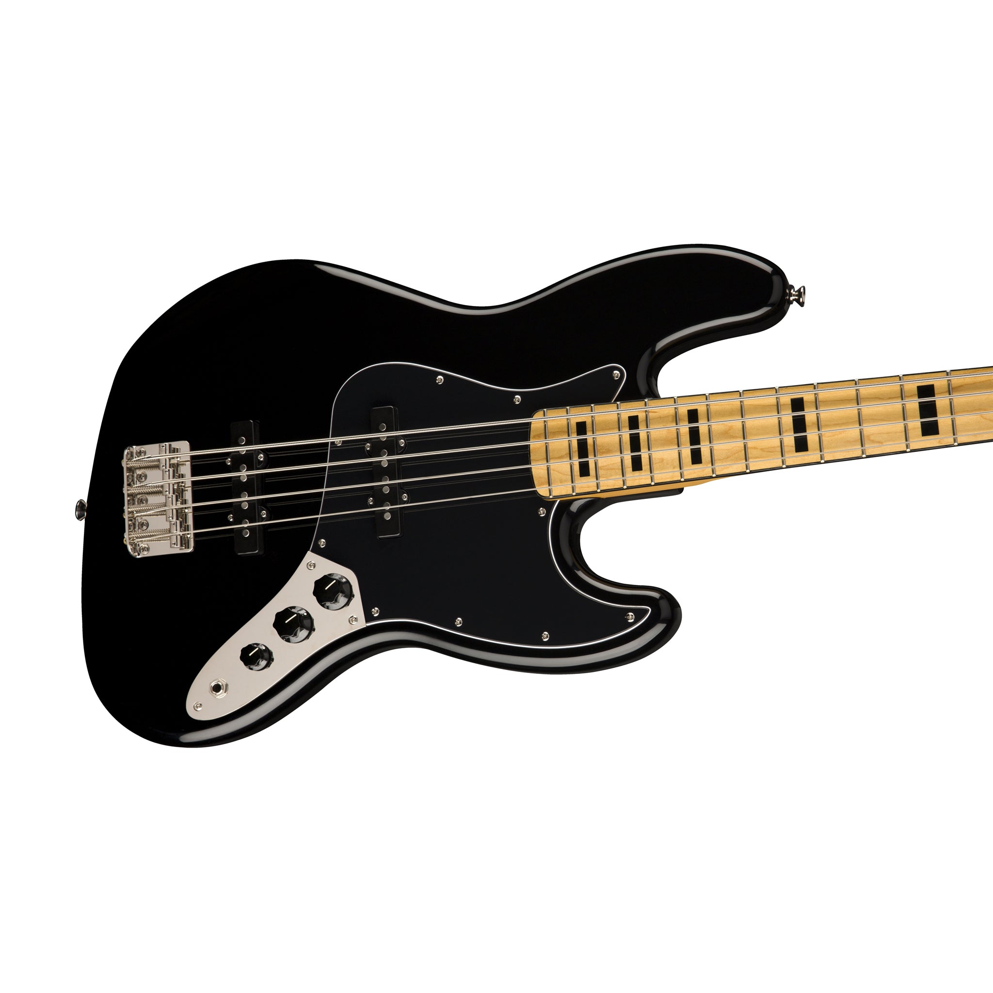 Squier Classic Vibe 70s Jazz Bass Guitar, Maple FB, Black – Swee