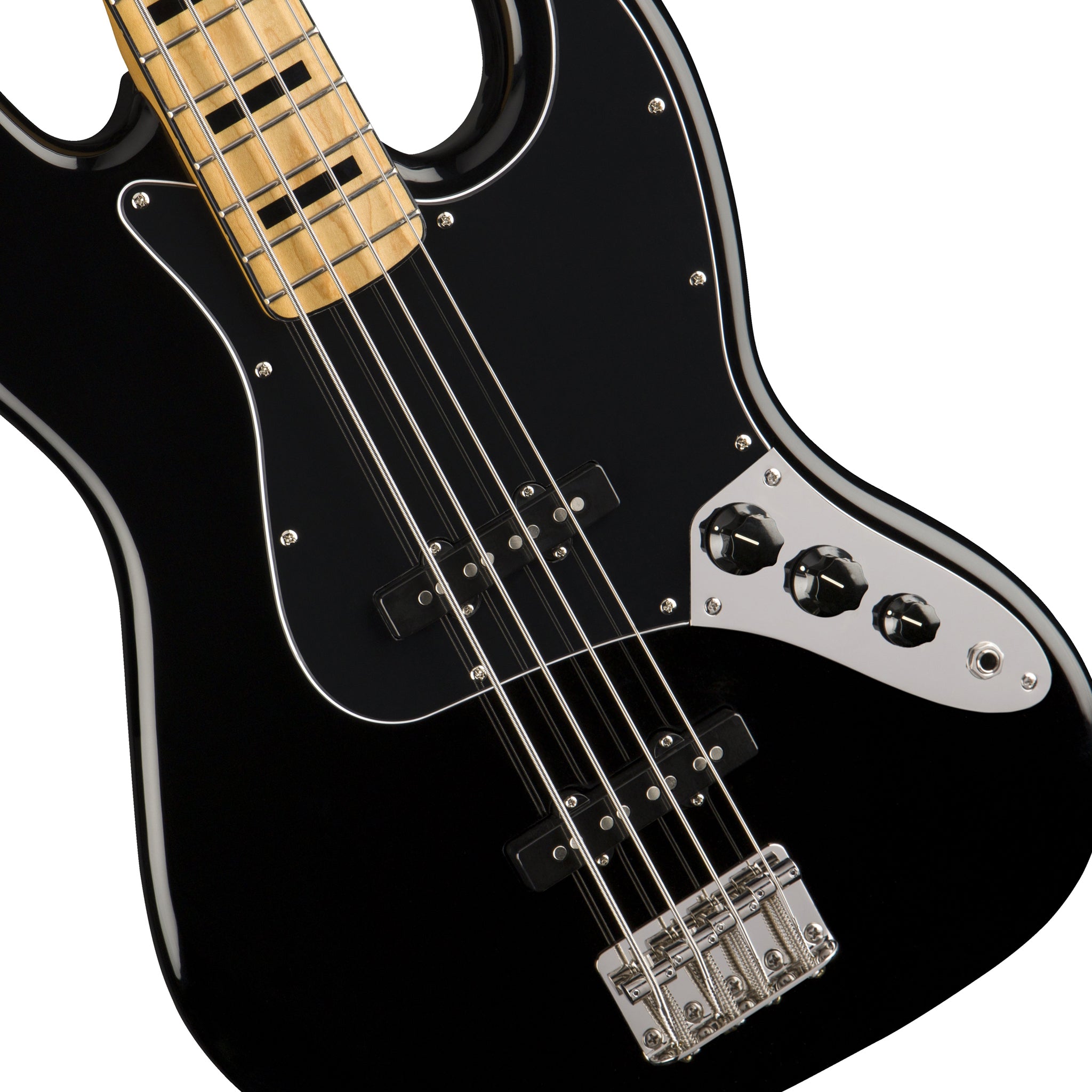 Squier Classic Vibe 70s Jazz Bass Guitar, Maple FB, Black – Swee