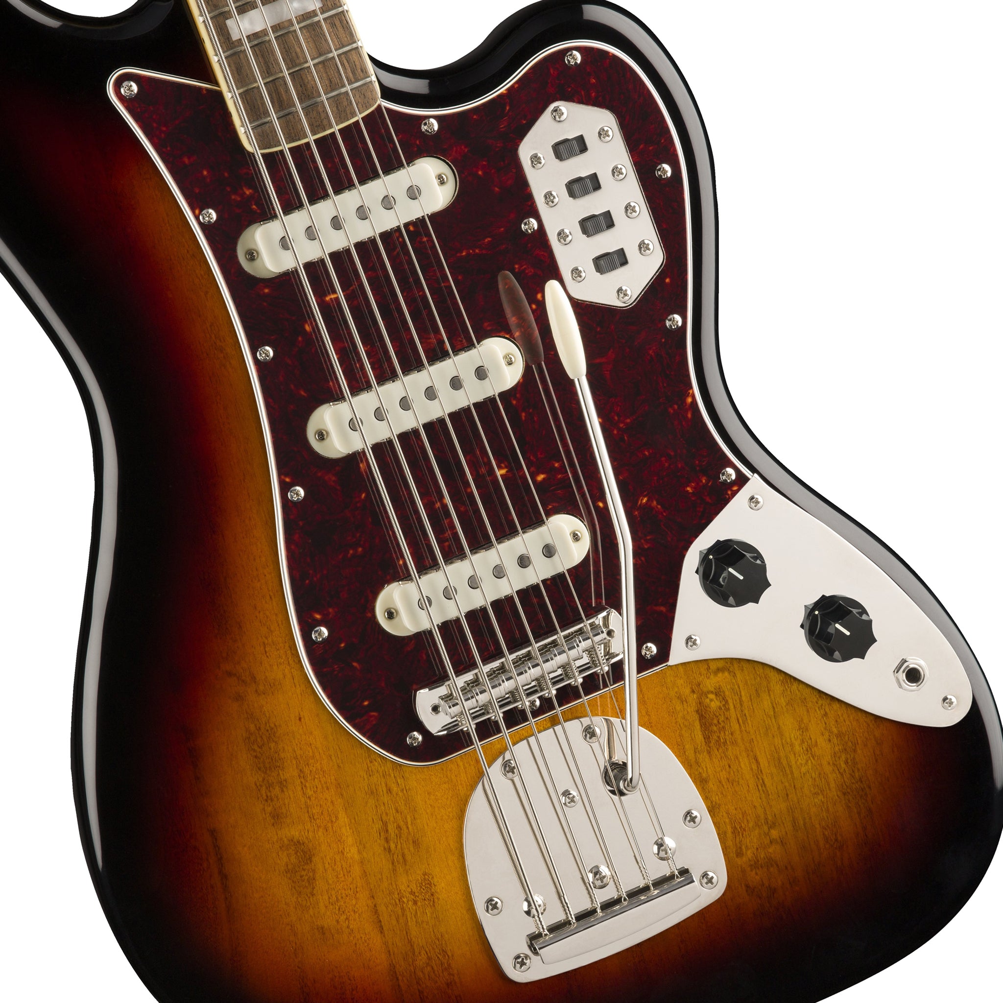 Squier Classic Vibe Bass VI Electric Guitar, Laurel FB, 3-Tone