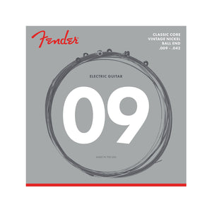 Fender 155L Classic Core Vintage Nickel Ball-End Electric Guitar Strings, 9-42