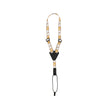 Fender Monogrammed Ukulele Strap, White/Brown/Yellow
