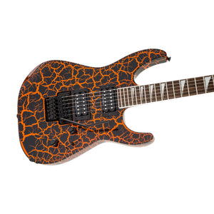 Jackson X Series Soloist SLX Crackle Electric Guitar, Laurel FB, Orange Crackle