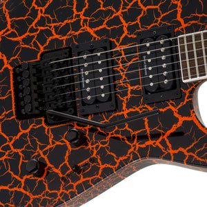 Jackson X Series Soloist SLX Crackle Electric Guitar, Laurel FB, Orange Crackle