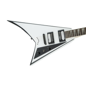 Jackson JS Series Rhoads JS32T Electric Guitar, Amaranth FB, White w/Black Bevels