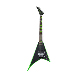 Jackson X series Rhoads RRX24 Electric Guitar, RW FB, Black w/Neon Green Bevels
