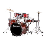 Ludwig LJR1064DIR 5-Piece Junior Drum Kit w/ Hardware+Throne+Cymbal, Wine Red