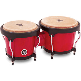 Latin Percussion LPA601-RW Aspire Wood Bongos, Red Wood/Black Hardware