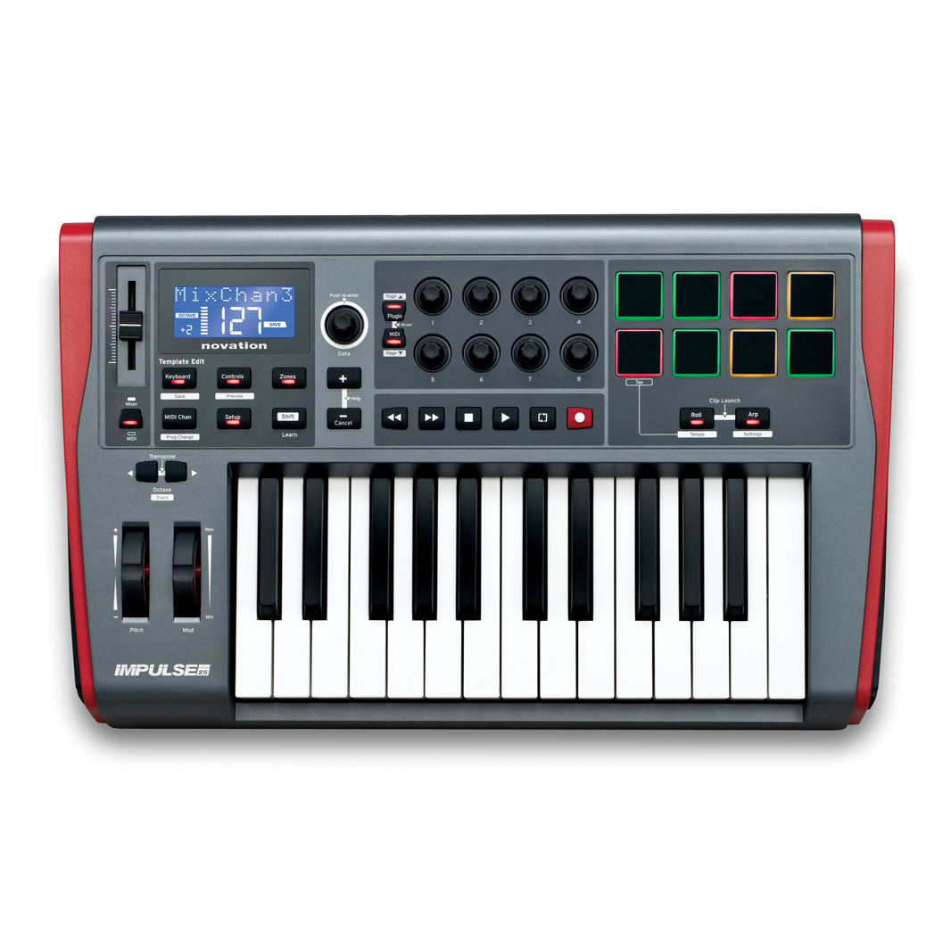 Novation MIDIキーボード 25キー 箱付き Novation Impulse 25 USB MIDI Controller KB 2 Octave, Touch