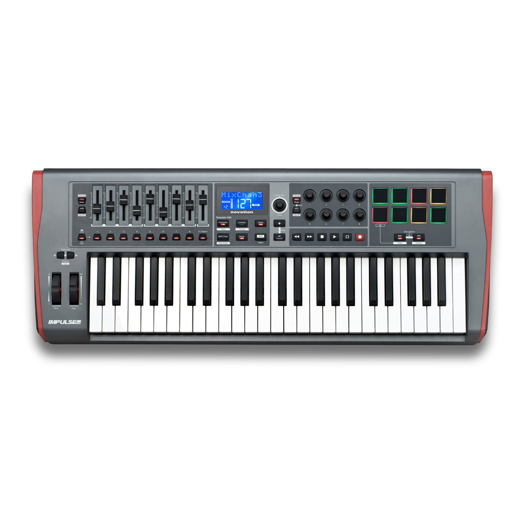 Novation IMPULSE 49 MIDIキーボード Novation Impulse 49 USB MIDI Controller KB 4 Octave, Touch