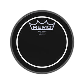Remo ES-0606-PS 6inch Batter Pinstripe Ebony Drum Head