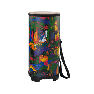 Remo KD-0010-01 10inch Kids Percussion Tubano Drum, Fabric Rain Forest