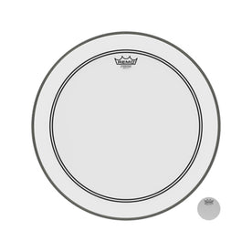 Remo P3-1220-C2 20inch Bass Powerstroke III Smooth White White Falam Patch Drum Head