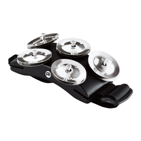 MEINL Percussion CFT5-BK Cajon Foot Tambourine, Black