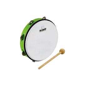 NINO Percussion NINO24GG 10inch ABS Jingle Drum, Grass Green