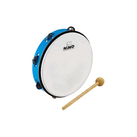 NINO Percussion NINO24SB 10inch ABS Jingle Drum, Sky Blue
