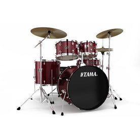 TAMA RM52KH6C-RDS Rhythm Mate 5-Piece Drums w/Hardwares & Cymbals, Red Stream