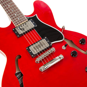 Heritage Standard H-535 Semi-Hollow Electric Guitar with Case, Trans Cherry