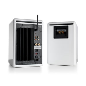 Audioengine A5+ Wireless Bluetooth Powered Bookshelf Speakers, Hi-Gloss White (Pair)