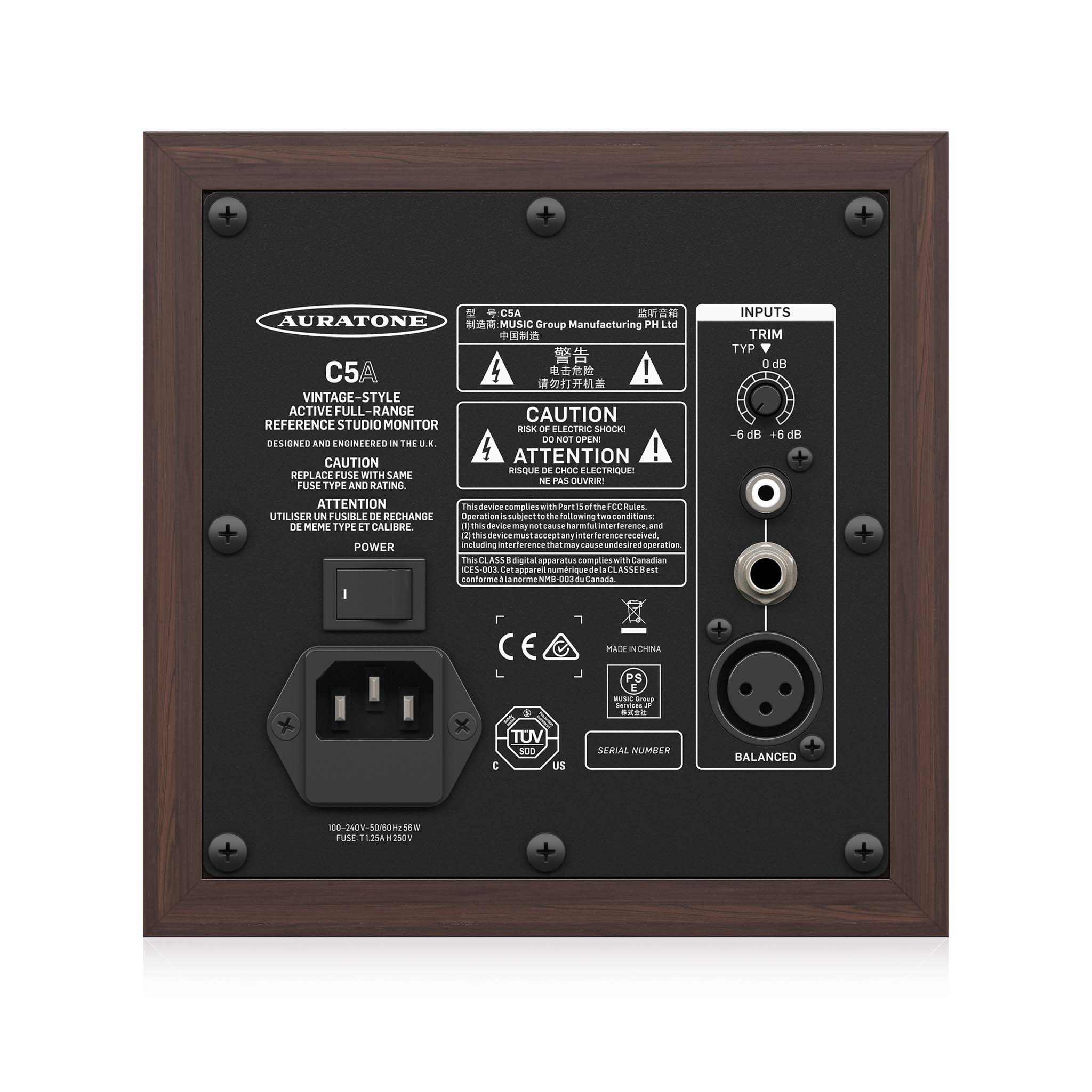 Auratone C5A Vintage-Style 30W Active Full-Range Reference Studio