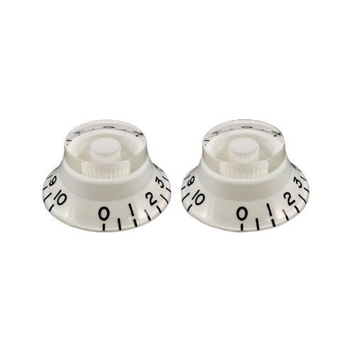 Allparts PK-0140-025 White Bell Knobs, Set of 2