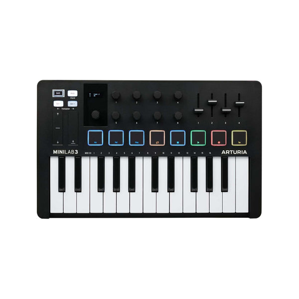 Arturia MiniLab 3 MIDIキーボード Arturia MiniLab Mk3 25 Slim-Key Controller, Black – Swee Lee Singapore
