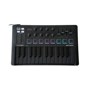 Arturia Minilab Mk3 25 Slim-Key Controller, Deep Black