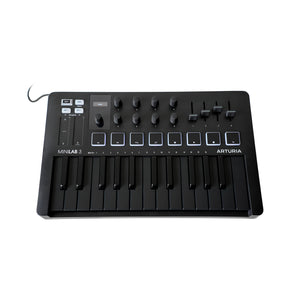 Arturia Minilab Mk3 25 Slim-Key Controller, Deep Black