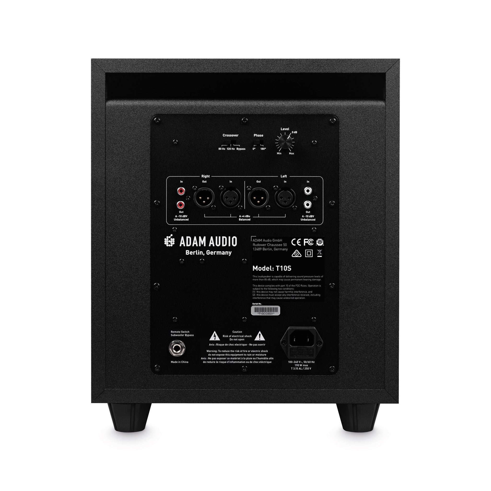 ADAM Audio T10S 10-inch Active Studio Subwoofer – Swee Lee Singapore