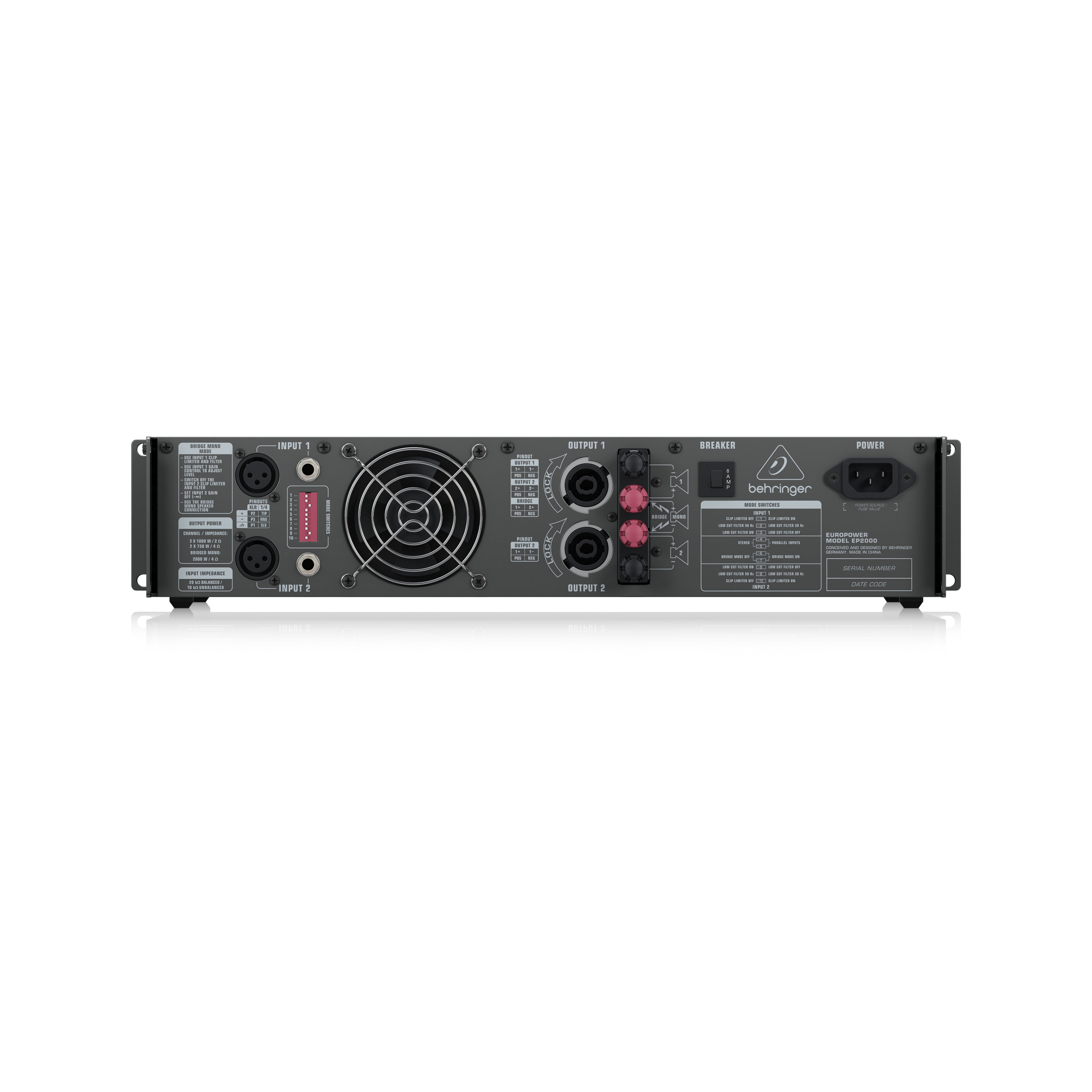 Behringer Europower EP2000 Power Amplifier – Swee Lee Singapore