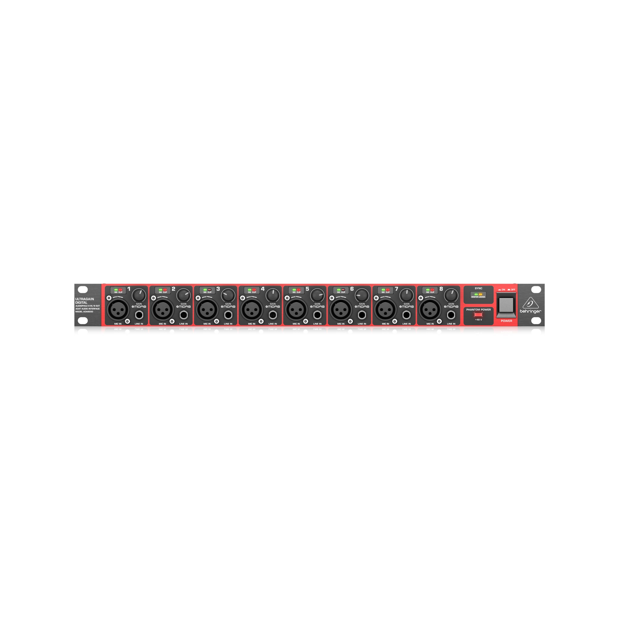 Behringer ADA8200 8-channel Microphone Preamp w/ ADAT Optical Out