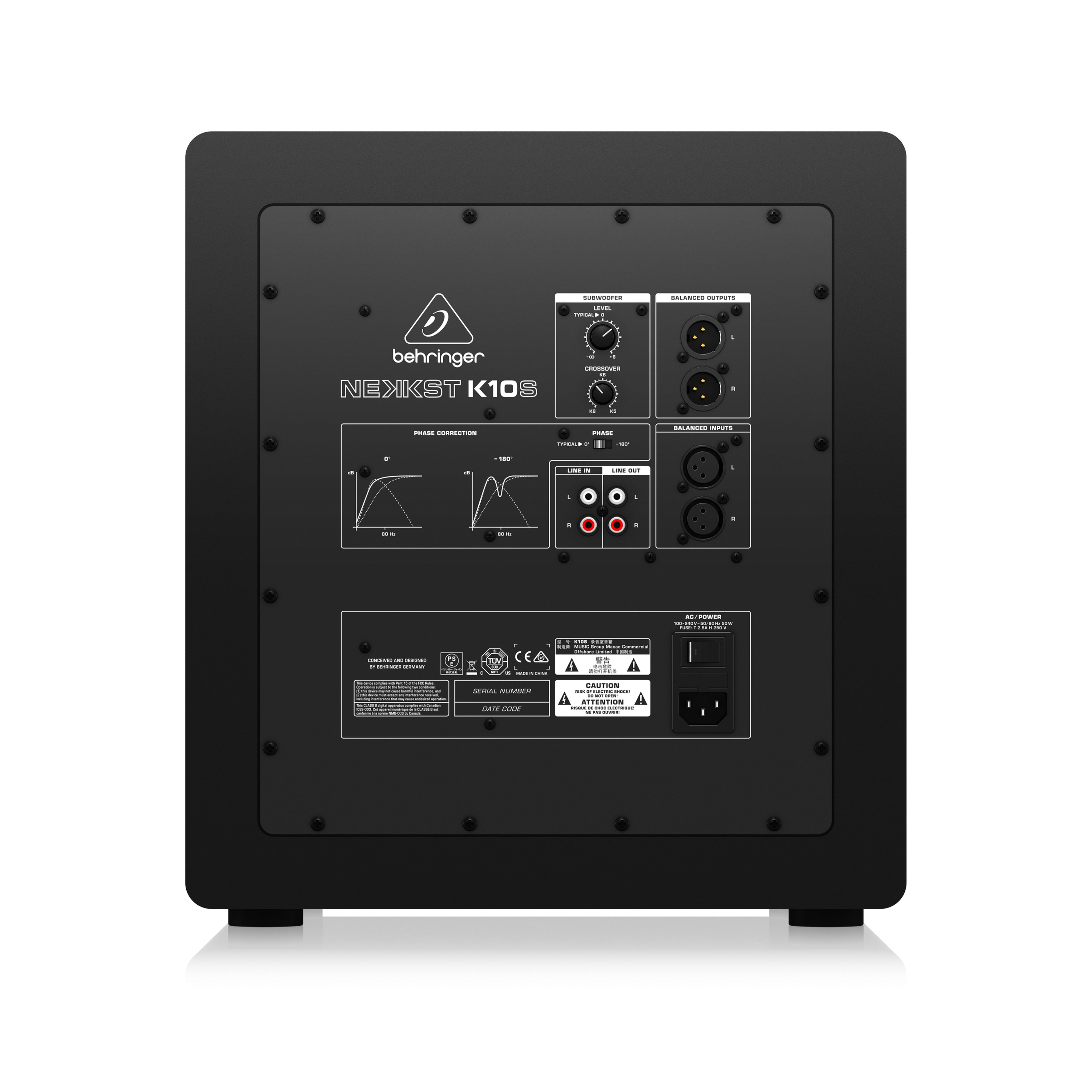 Behringer K10S 10 inch Powered Studio Subwoofer – Swee Lee Singapore
