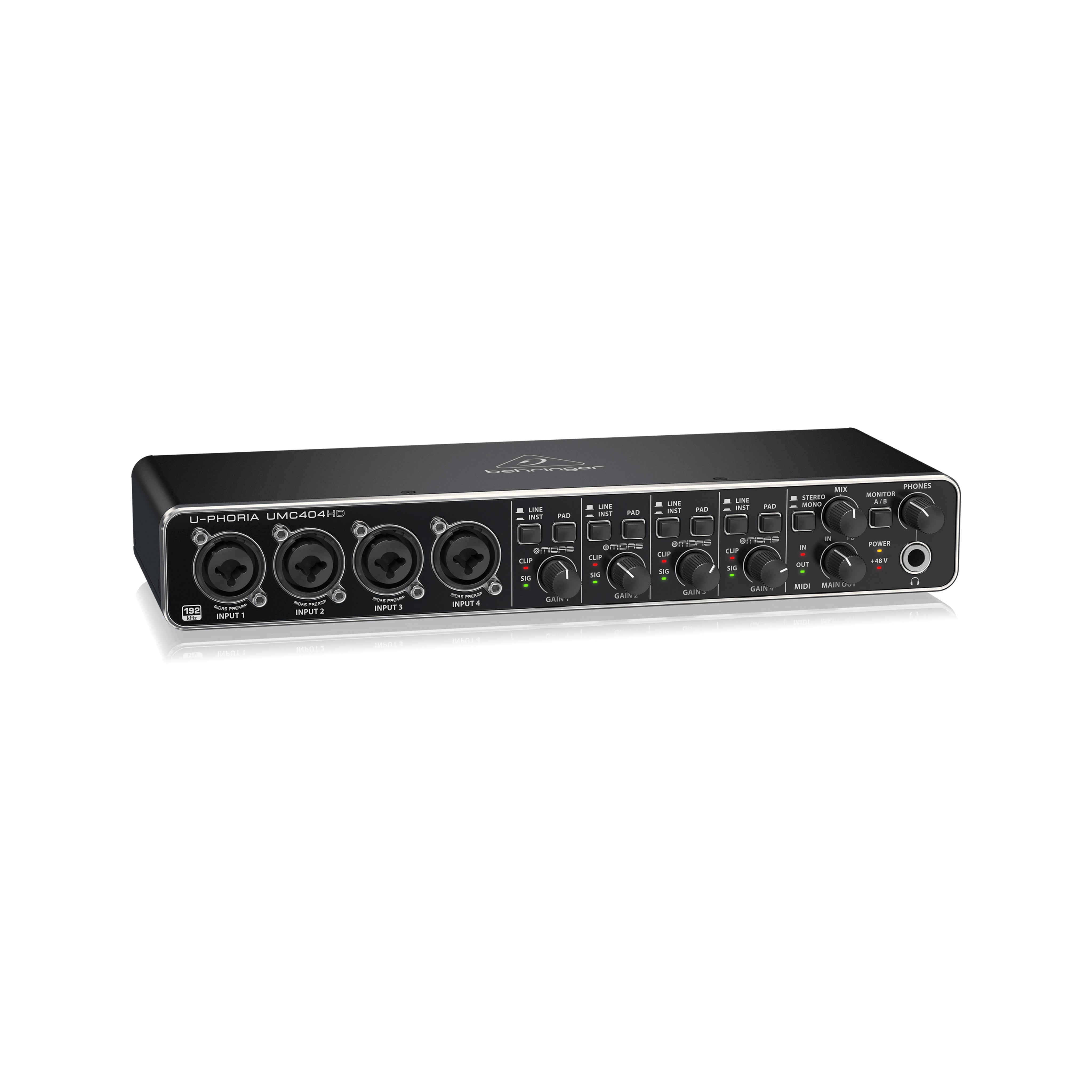 DTM・DAW behringer U-PHORIA UMC404HD Behringer U-Phoria UMC404HD USB Audio Interface – Swee Lee Singapore